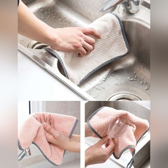 🔥$1 Bundled 1 pc. Random Color Absorbent Dishwashing Cloth - Picture 5 of 10